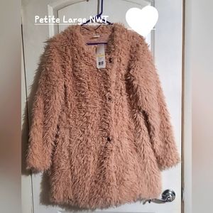LADIES PINK FUR COAT
